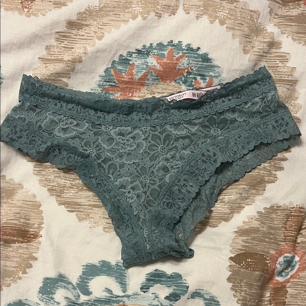 Victoria's Secret Teal Lace Briefs